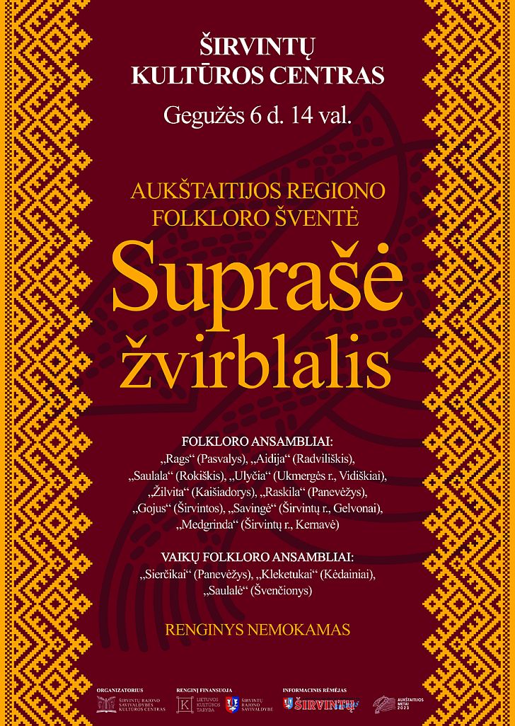 Rajoninė folkloro ir liaudiškos muzikos šventė „Suprašė žvirblalis“
